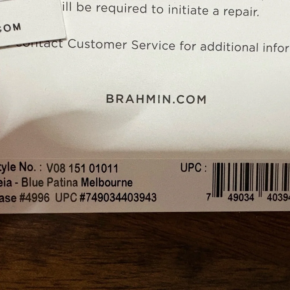 **SOLD**Brahmin NWOT Large Leia - Blue Patina Melbourne - 2 Perfect Eyes - Picture 15 of 16